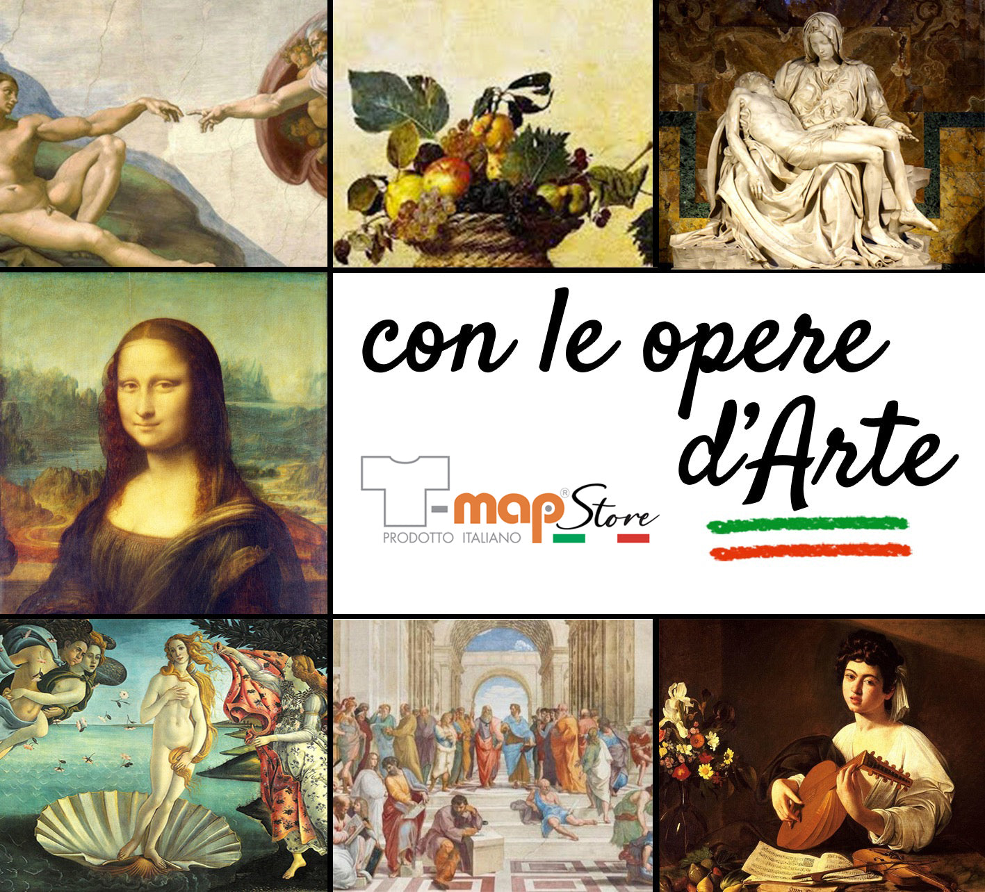 con le opere d'arte