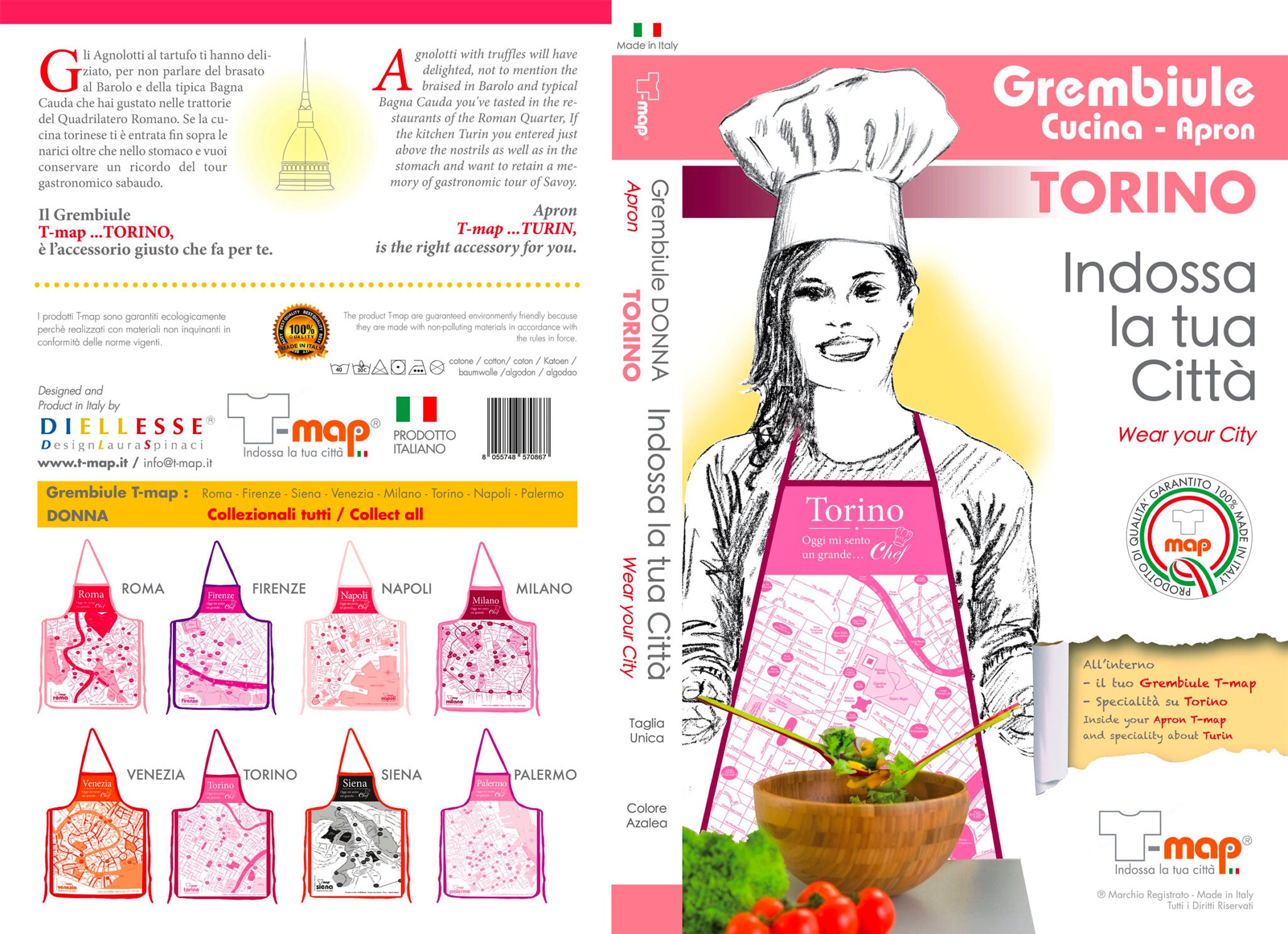 Turin Women's Kitchen Apron
