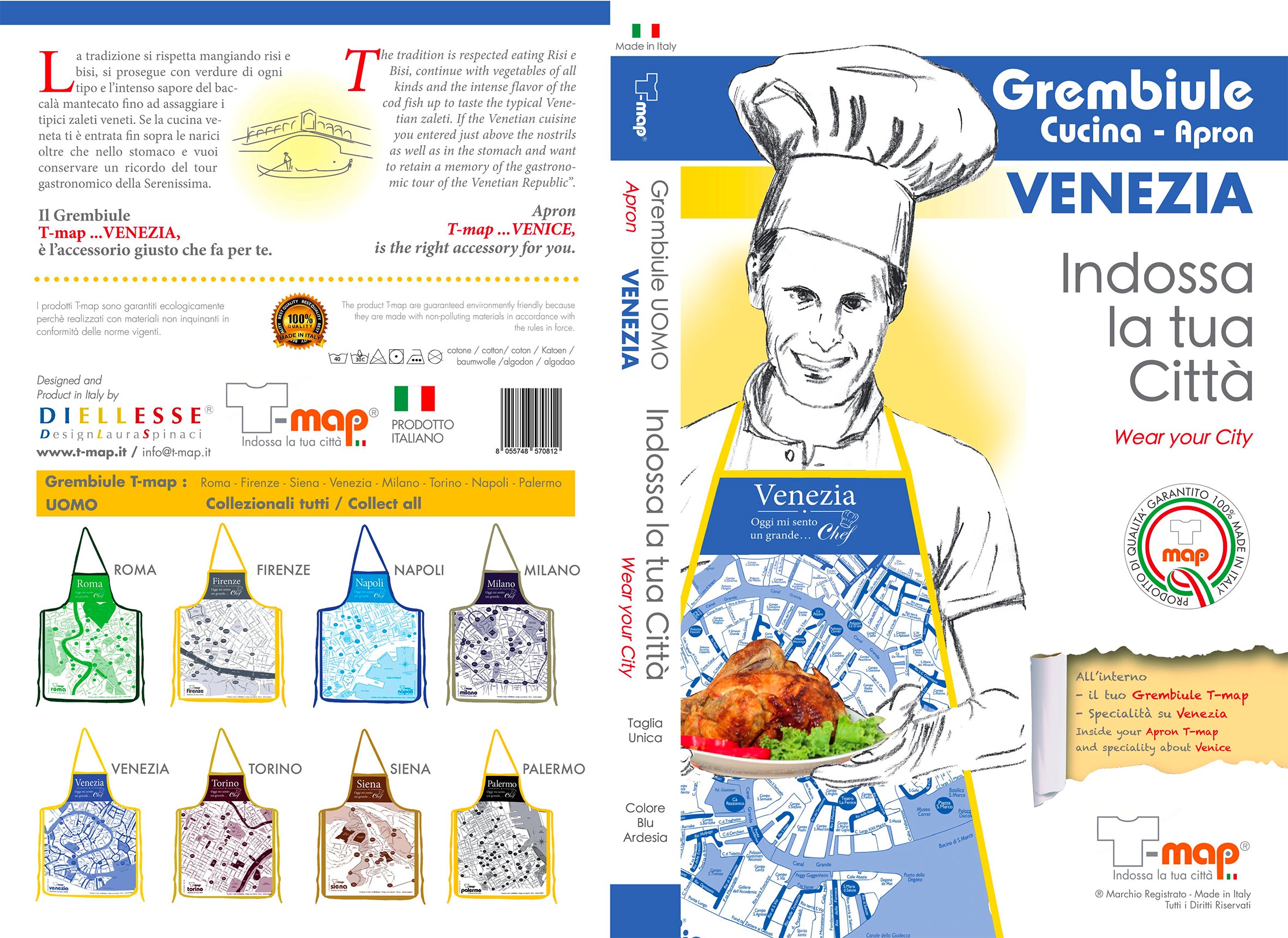 Venice Men's Kitchen Apron