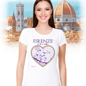 T-shirt Firenze cuore- Donna