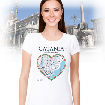T-shirt Catania cuore donna