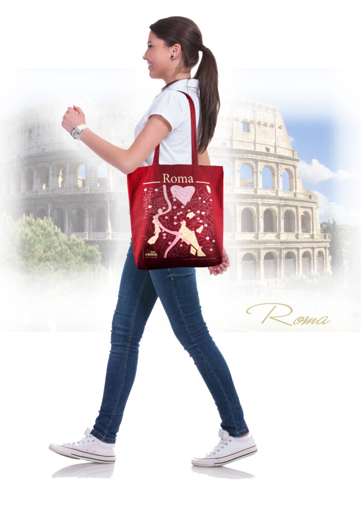 Roma shopper bag t-map