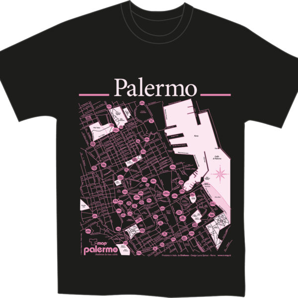 Palermo T-map T-shirt nero