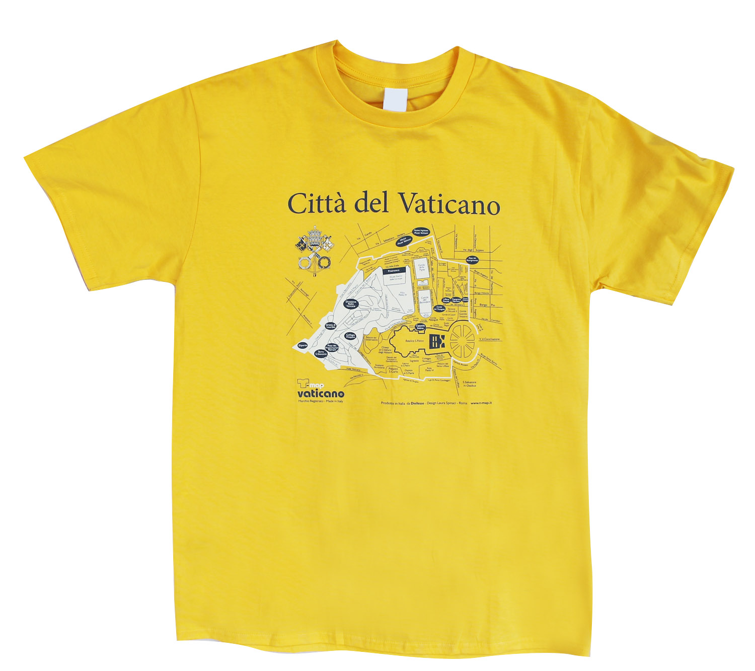 t-shirt gialla vaticano